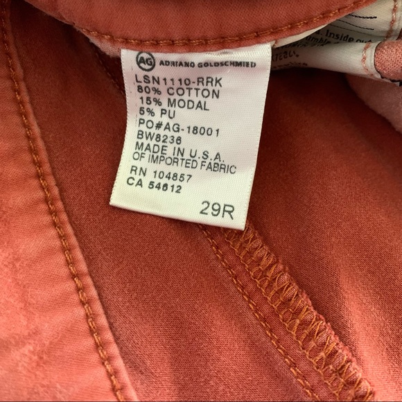 AG Jeans - The Stilt Cigarette Leg Burnt Orange - Picture 6 of 8